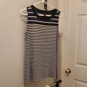 J. Jill Navy and White Striped Mini Dress